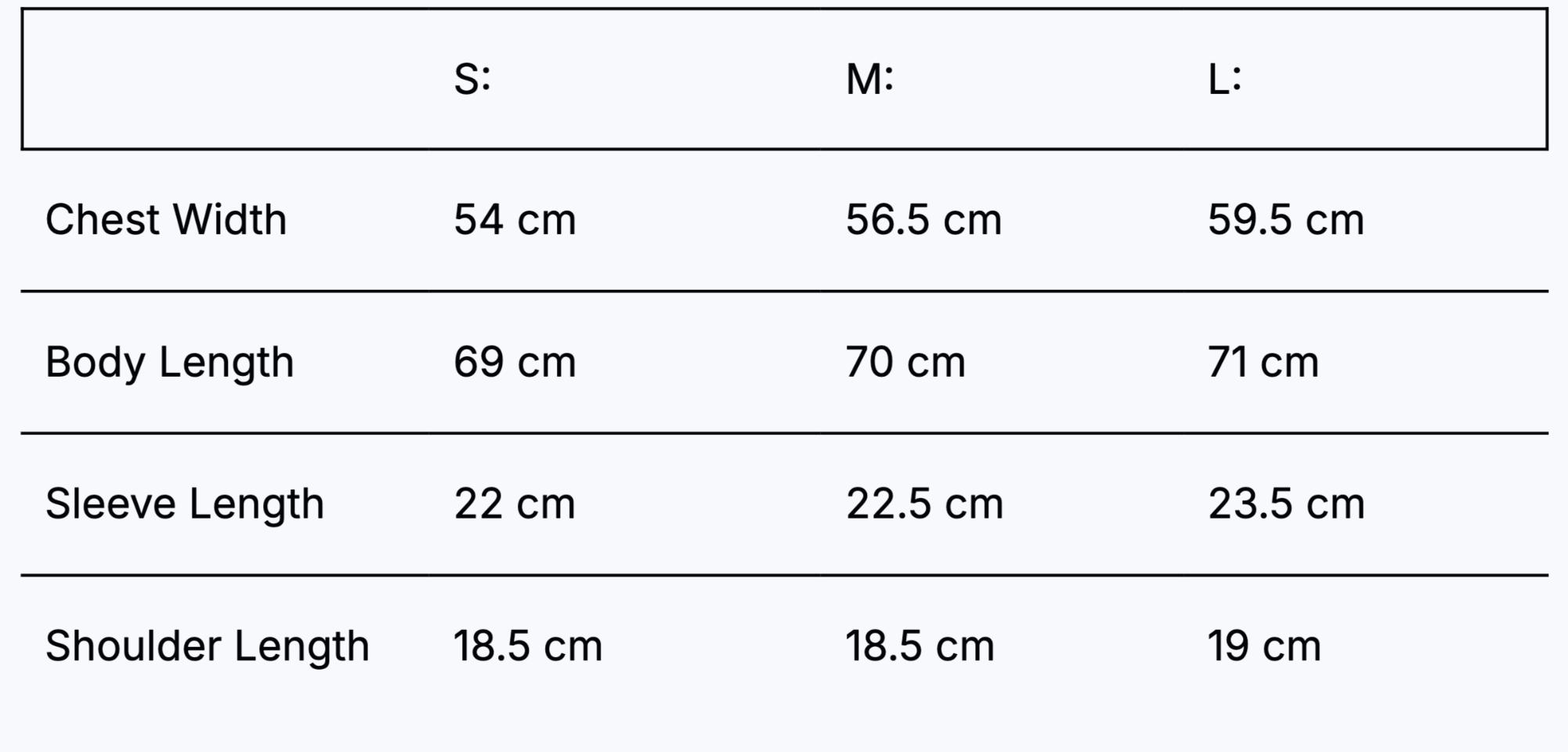SIZE GUIDE